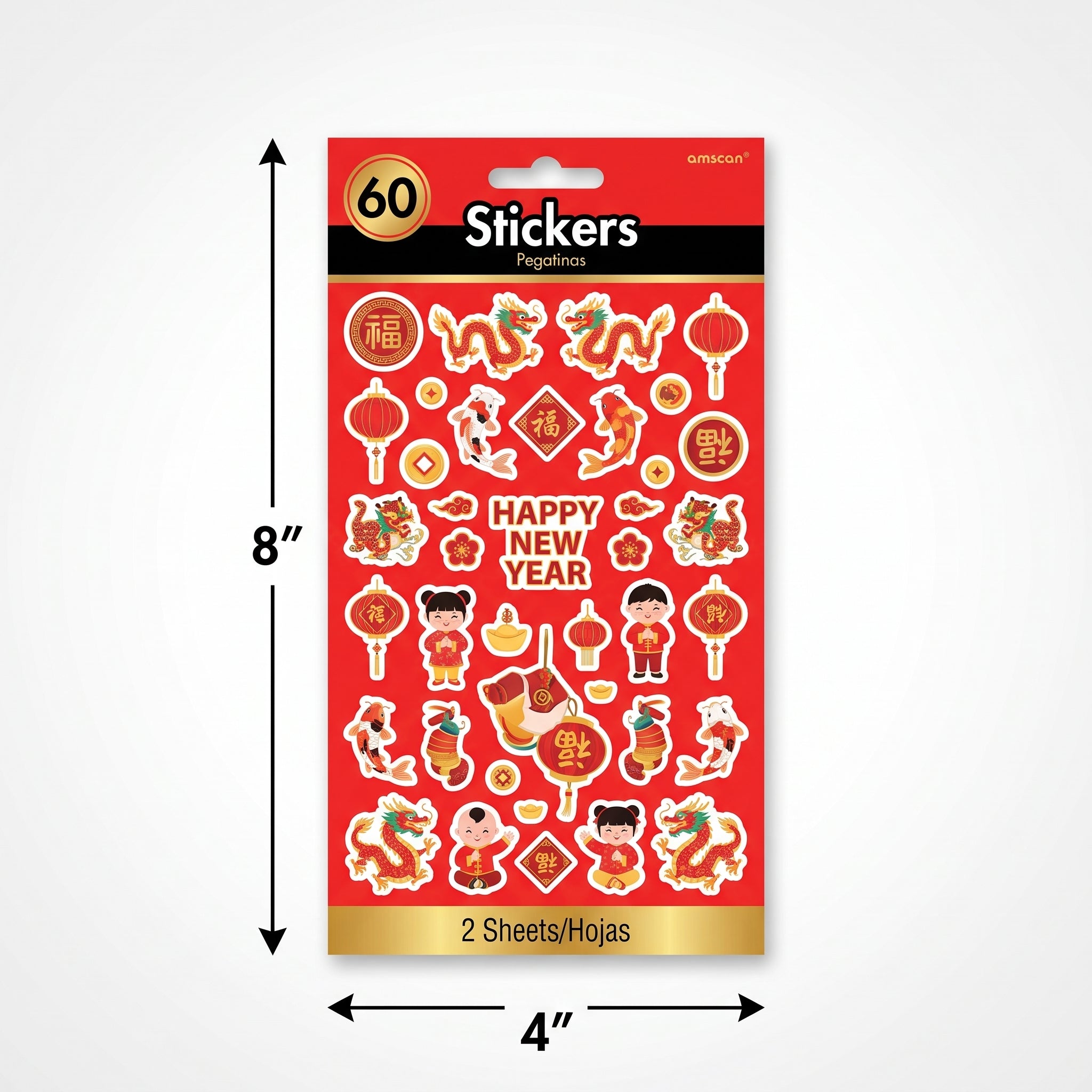 Lunar New Year Sticker Variety Pack - 60 Stickers
