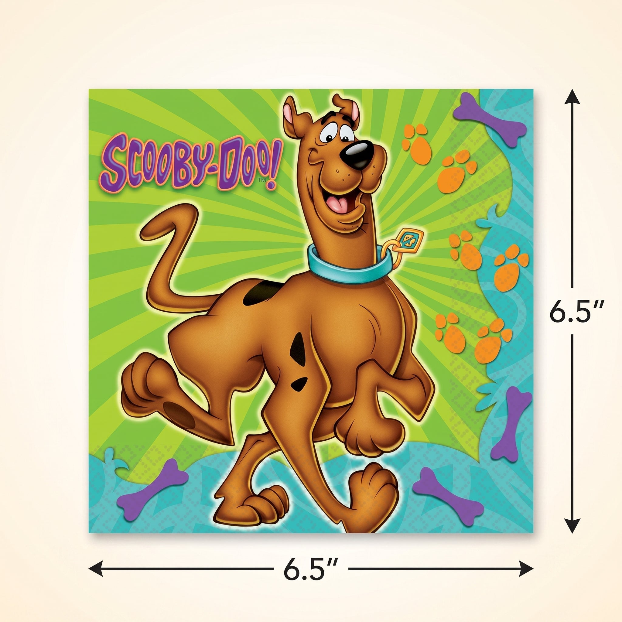 Scooby-Doo Lunch Napkins - 6.5 In. x 6.5 In. - Kids Birthday Party Supplies