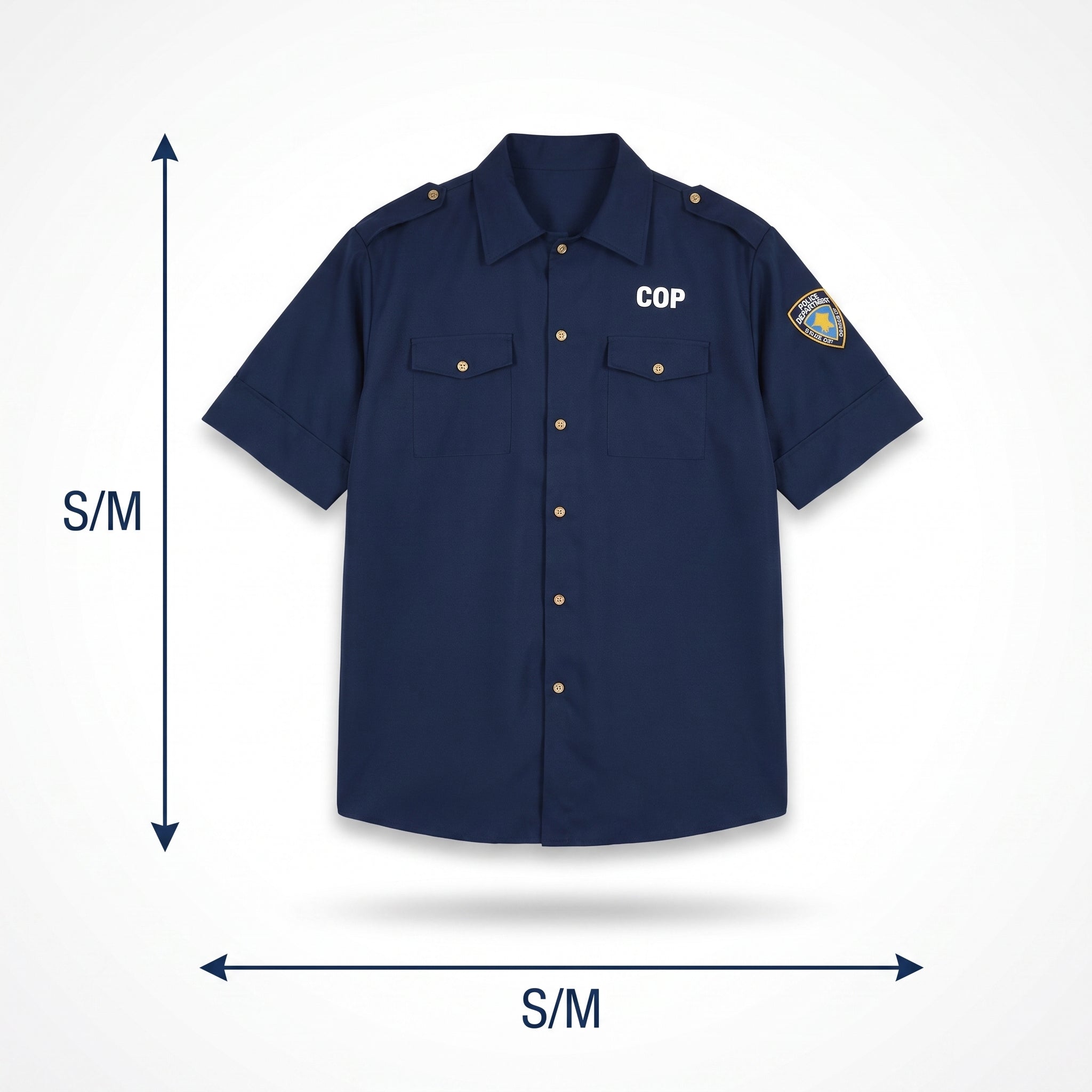 Men's Classic Police Costume Shirt - S/M