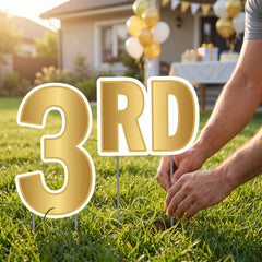 Versatile "RD" Lawn Sign for Birthdays