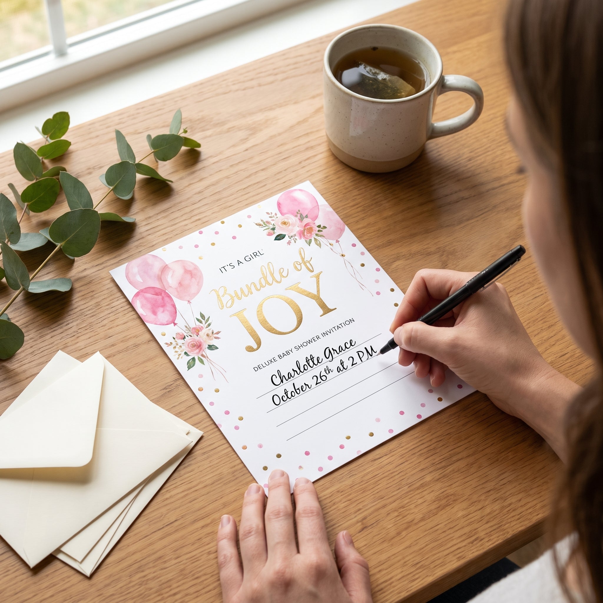 "It's a Girl" Deluxe Baby Shower Invitation
