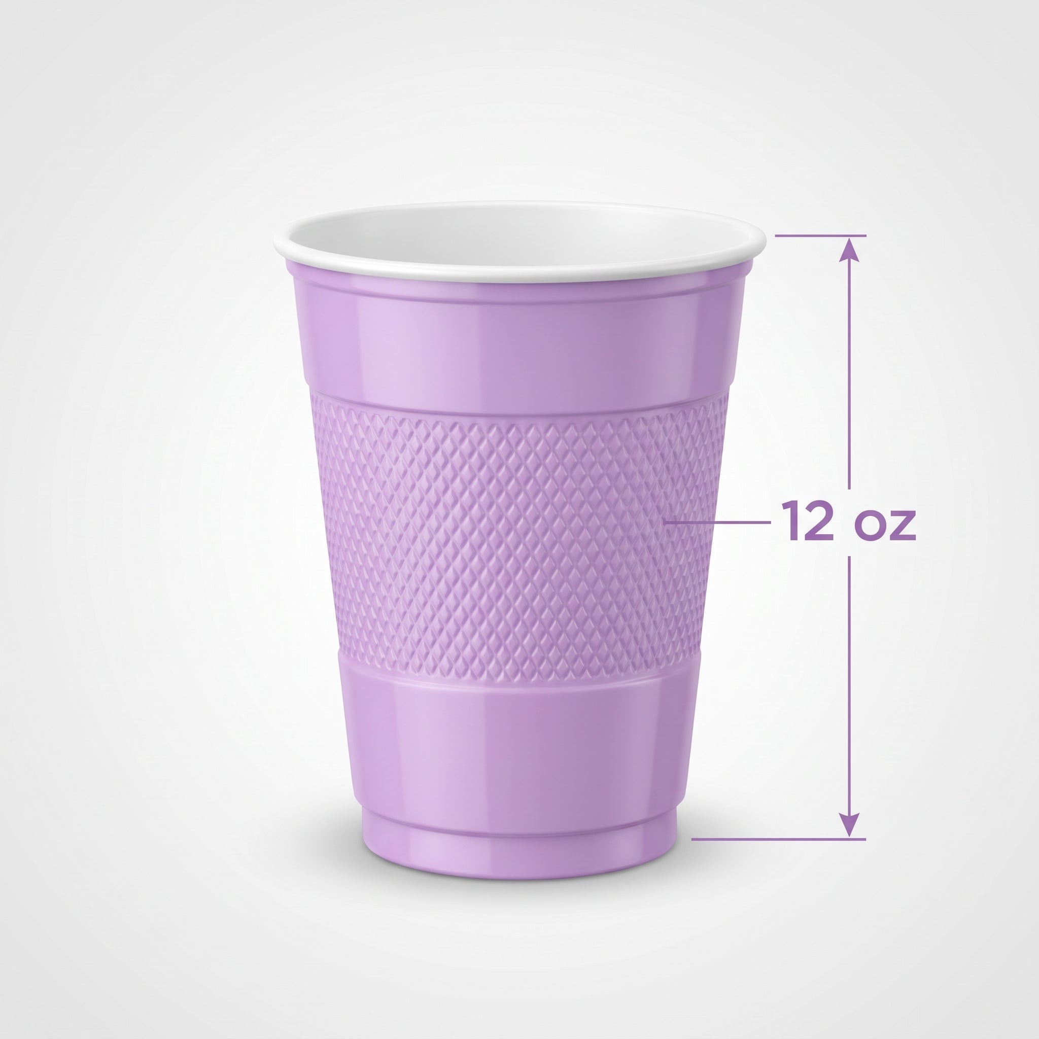 Purple Plastic Party Cups - 12 Oz. | 20 Count