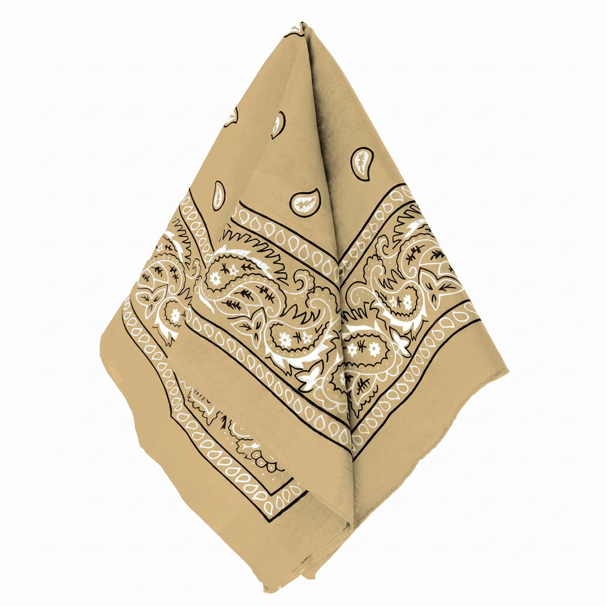 Gold Paisley Bandana - Versatile Costume Accessory
