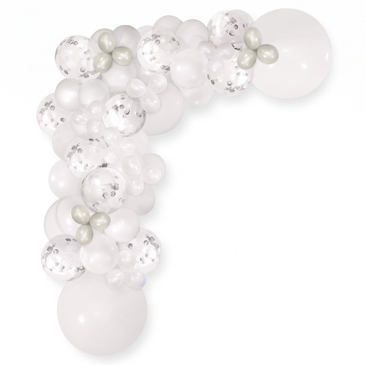 Elegant White Balloon Garland Kit for Parties & Events