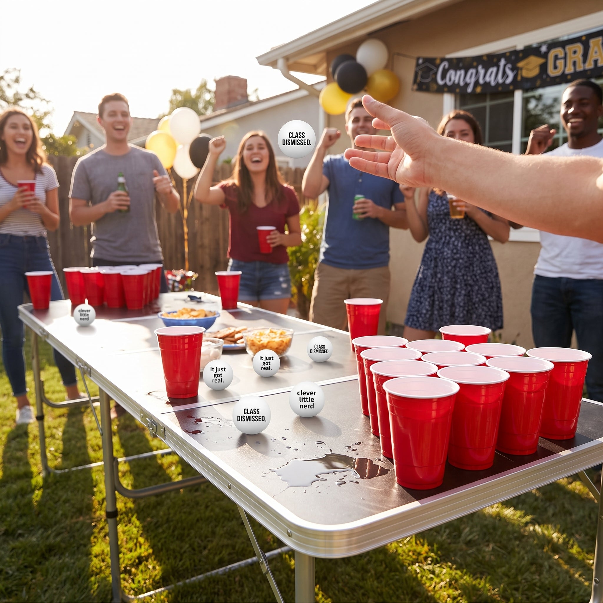 Graduation Celebration Pong Balls Set