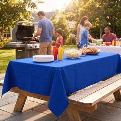 Royal Blue Flannel Backed Table Cover