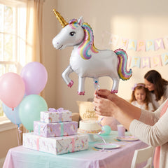 Satin Unicorn Metallic Foil Balloon