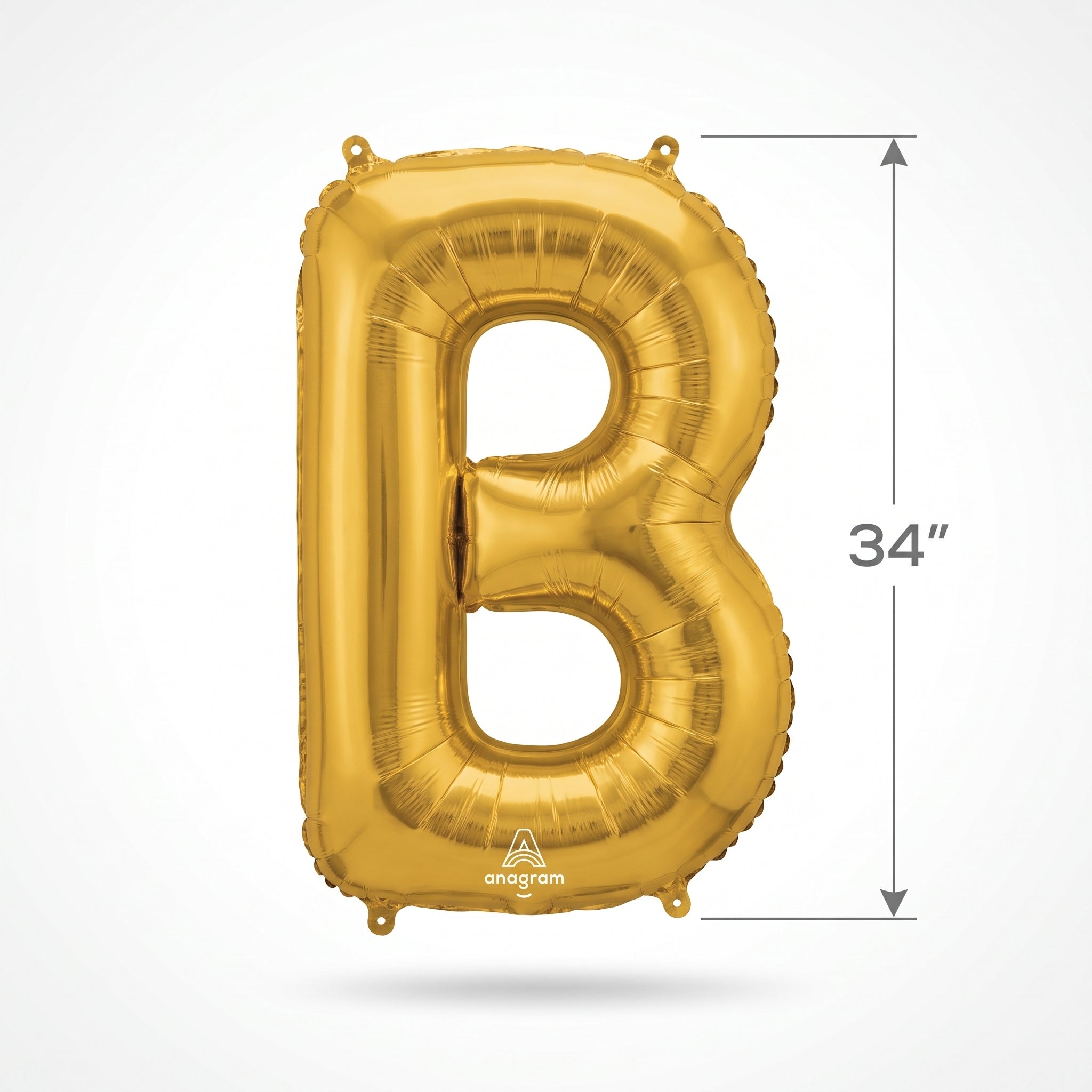 Gold Letter B Foil Balloon - Metallic Super Shape