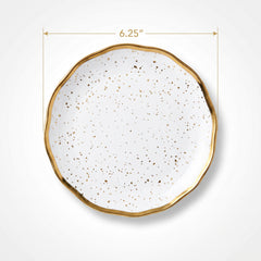 Elegant Gold-Trimmed Melamine Appetizer Plate - 6.25"