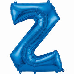 Royal Blue Foil Letter Z Balloon