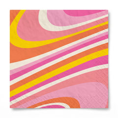 Vibrant Summer Throwback Lunch Napkins - 6.5 In. x 6.5 In. - 40 Count