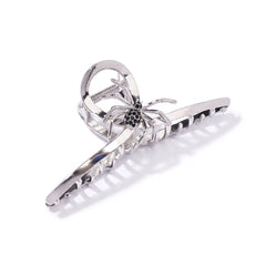 Silver Twist Spider Claw Hair Clip
