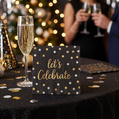 Let's Celebrate Confetti Luncheon Napkins - 6.5 In. x 6.5 In. - 16 Count