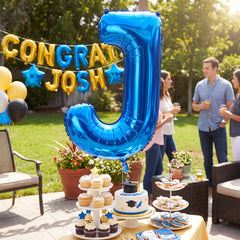 Royal Blue Letter J Foil Super Shape Balloon