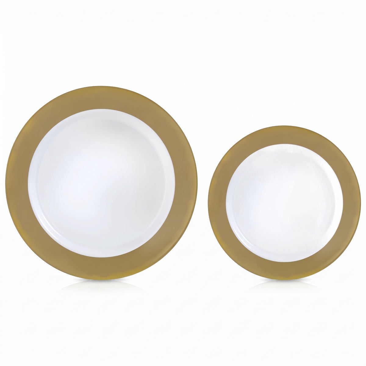 Elegant Gold Bordered Multipack Premium Plastic Plates, 20-Pack