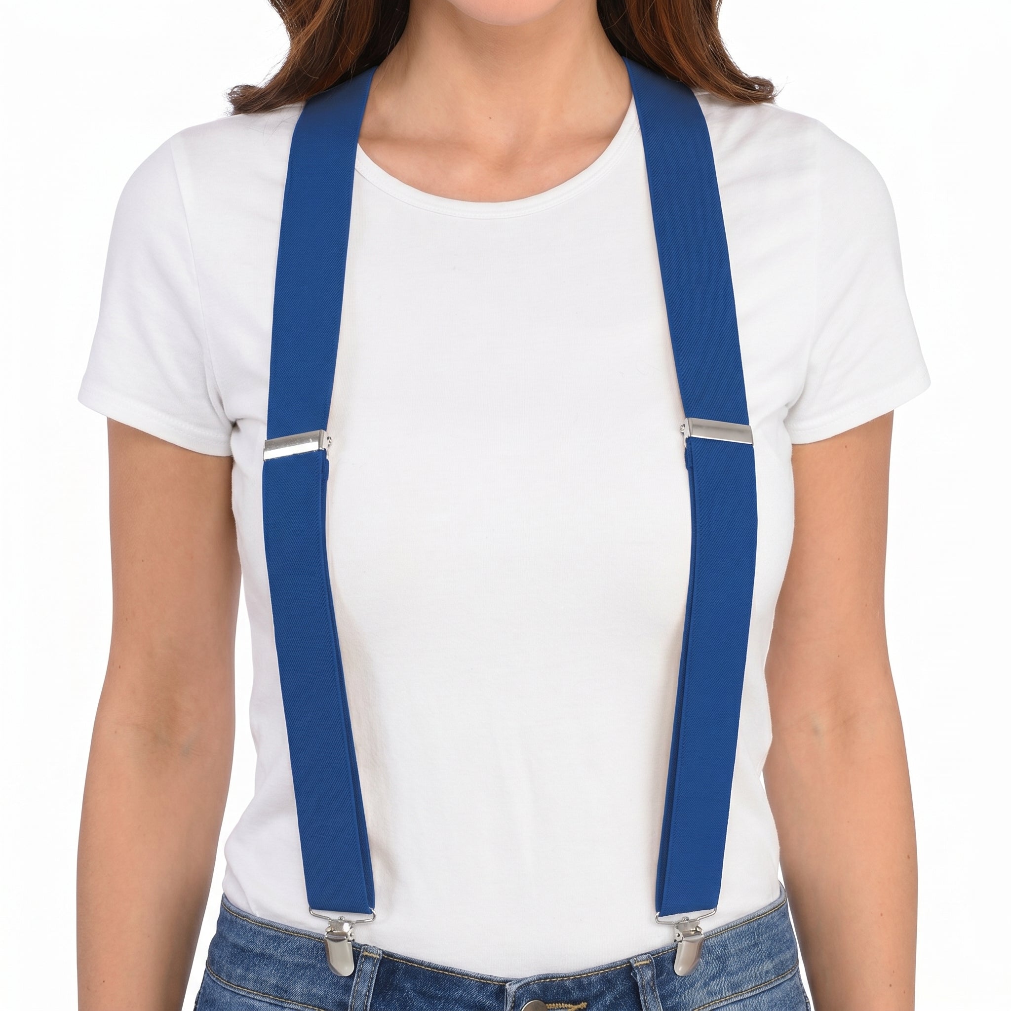 Royal Blue Adjustable Y-Back Suspenders