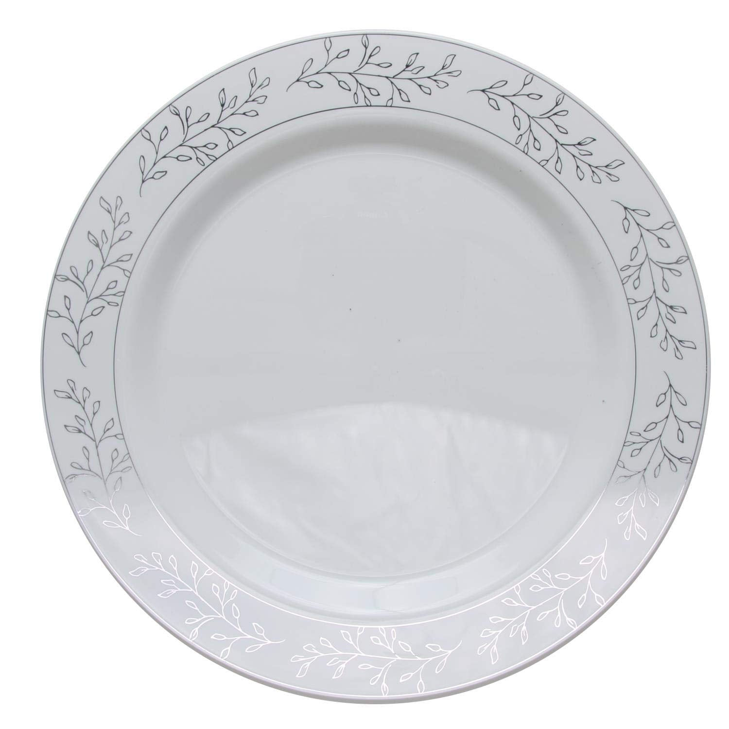 7.5 In. Silver Leaf Premium Plates | 10 Count