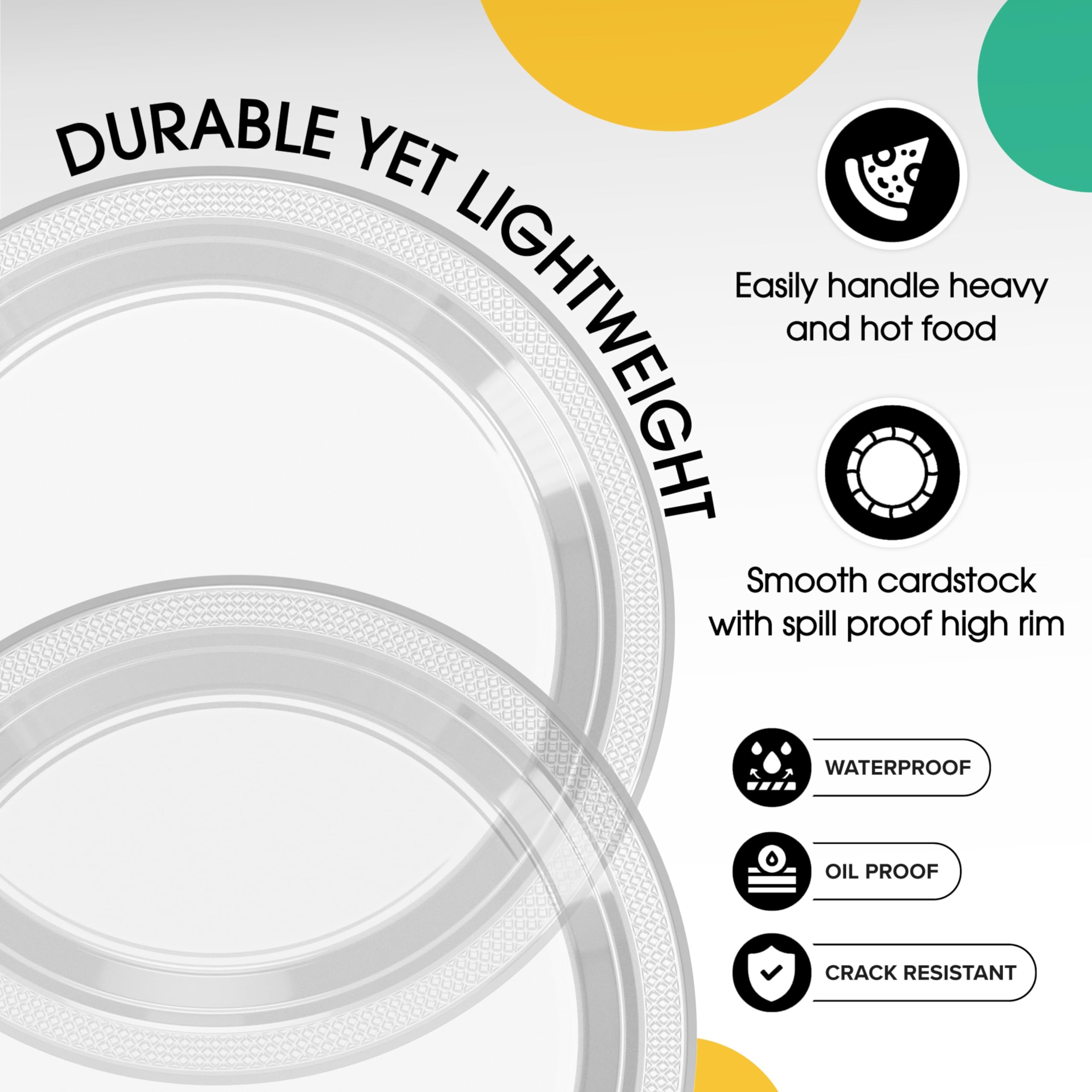 7 In. Clear Plastic Plates | Case of 600