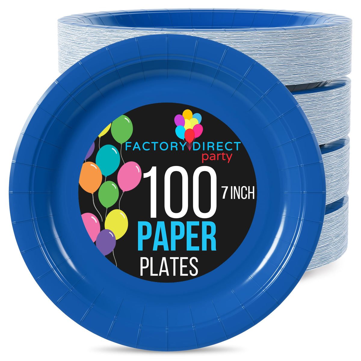 Unleashed - 7 In. Dark Blue Paper Plates | 100 Count