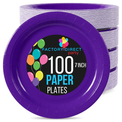 Unleashed - 7 In. Purple Paper Plates | 100 Count