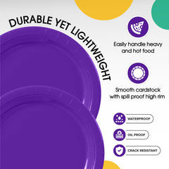 Unleashed - 7 In. Purple Paper Plates | 100 Count