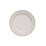 7.5 In. Cream/Gold Line Design Plates | 10 Count
