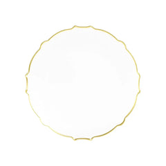 7.5 In. Clear/Gold Petal Plates | 20 Count