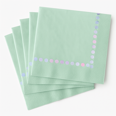 Opalescent Printed Beverage Napkins - Pack of 20