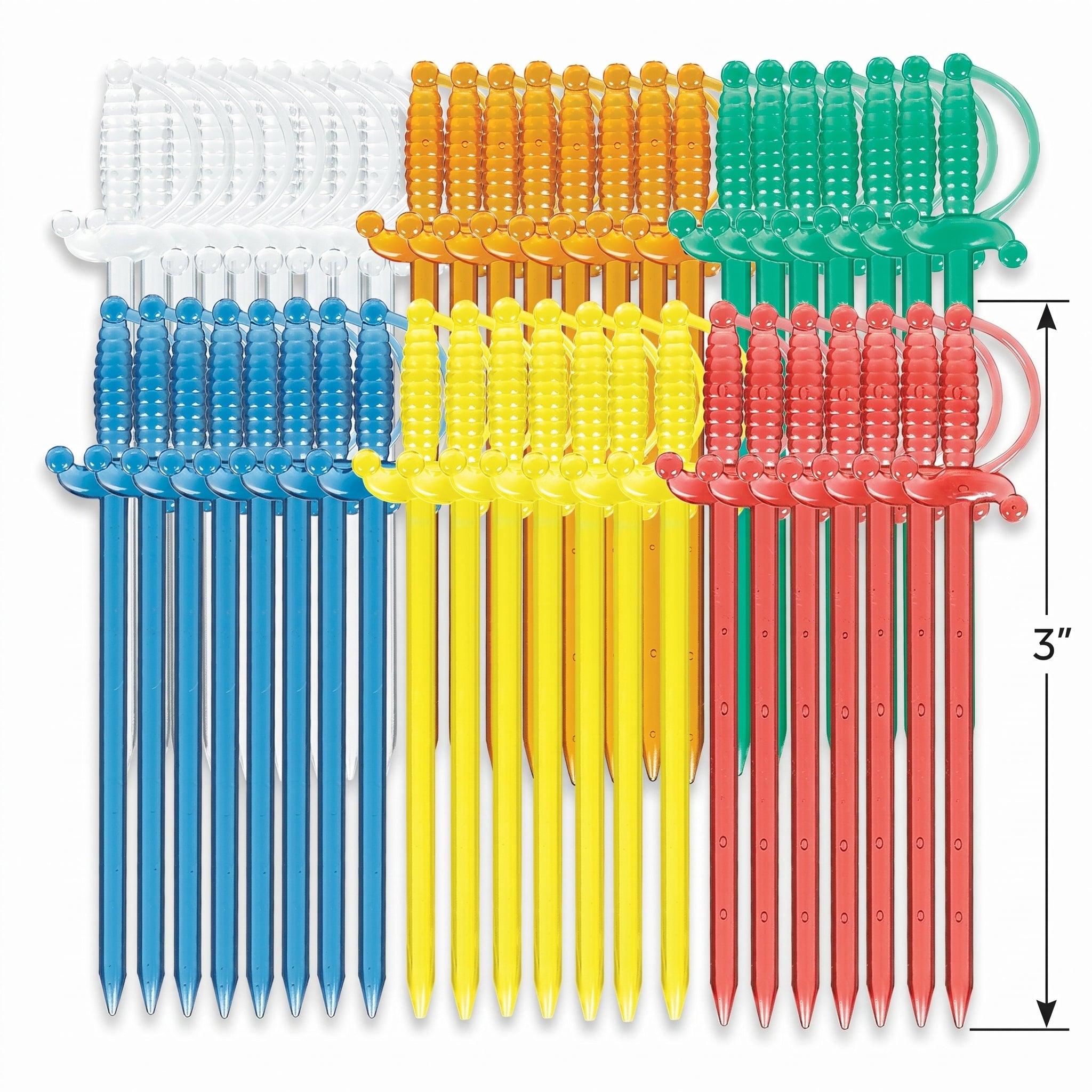 Colorful Cocktail Sword Picks - Set of 100