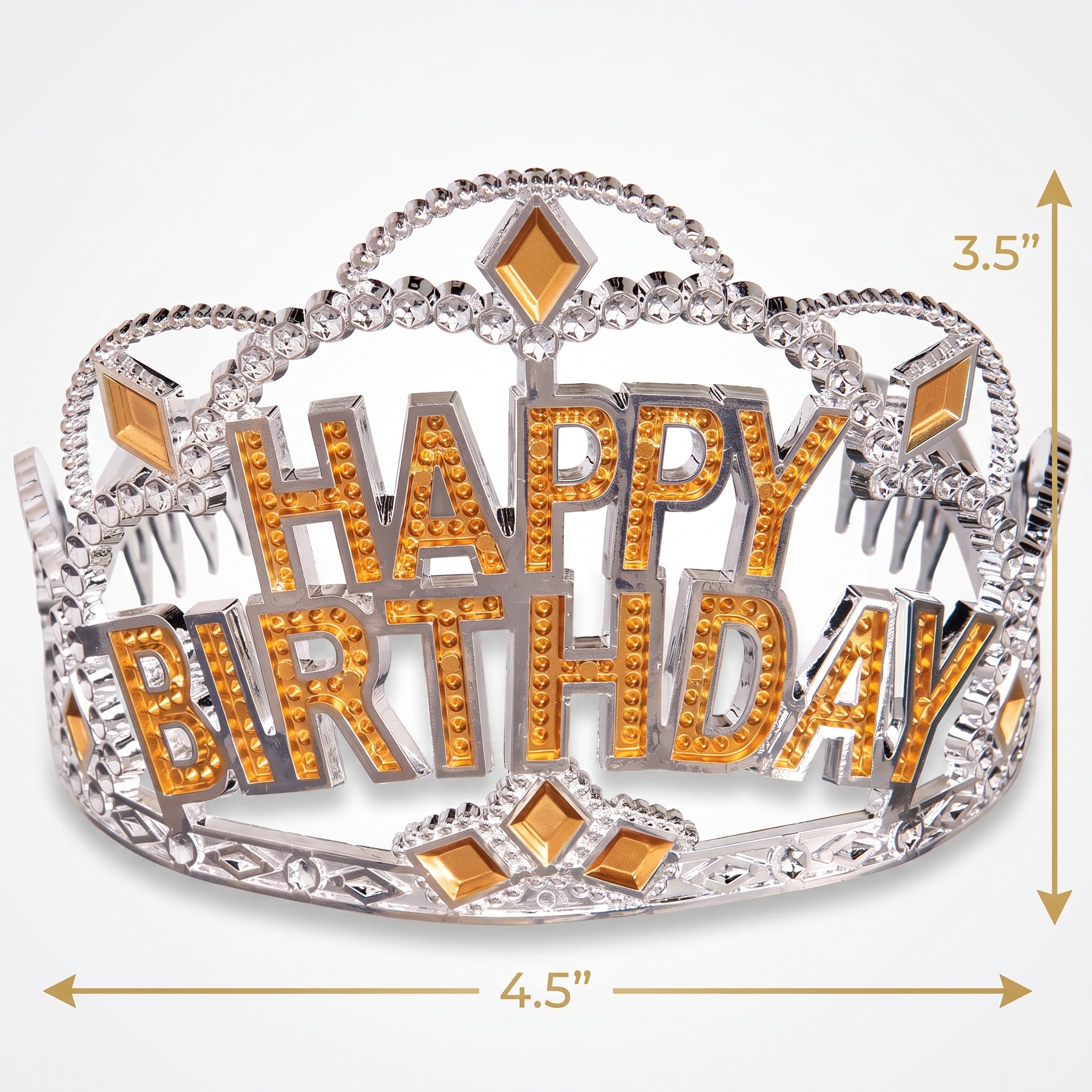 Glittering Gold Happy Birthday Tiara