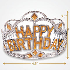 Glittering Gold Happy Birthday Tiara