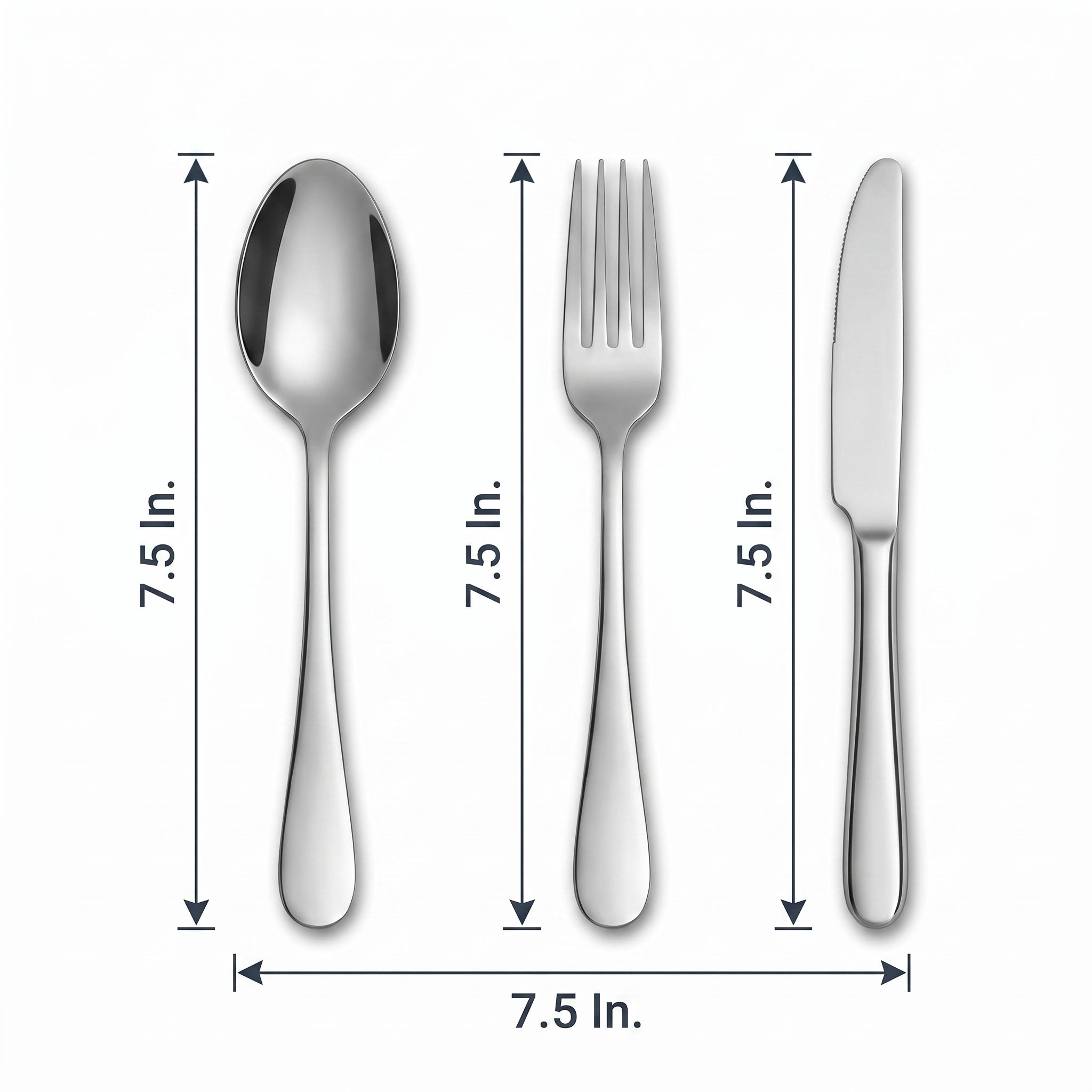 Premium Metallic Silver Cutlery Set - 80 Count