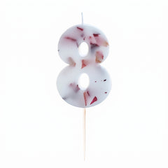 Ginger Ray Pressed Petal Number 8 Birthday Candle