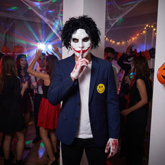 Men's Creepy Painter Costume with Jacket, Gloves, and Mask - Halloween Special - Adult One Size
