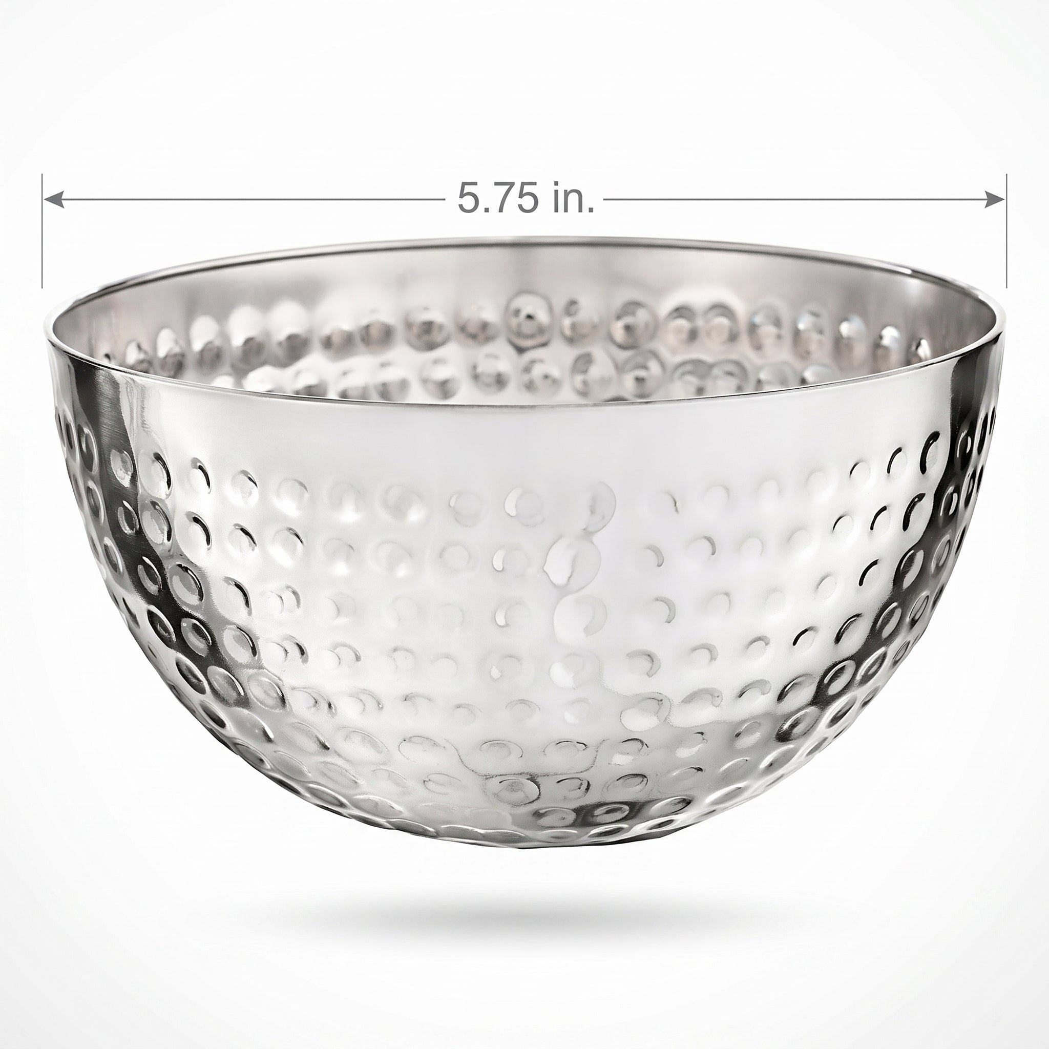 Elegant Gold Hammered Stainless Steel Bowl - 5.75"