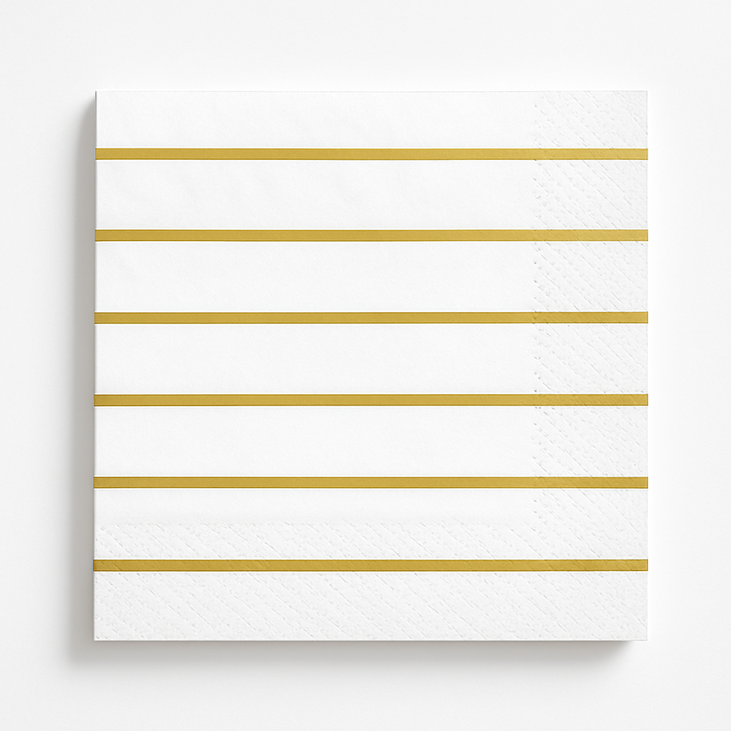 Elegant Gold Motif Luncheon Napkins