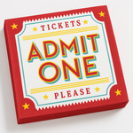 Movie Night Lunch Napkins - 6.5 In. x 6.5 In. - Hollywood Ticket Stub Design, 40 Pack
