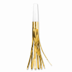 Metallic Fringe New Year's Eve Party Blowout Noisemakers - 8 Pack
