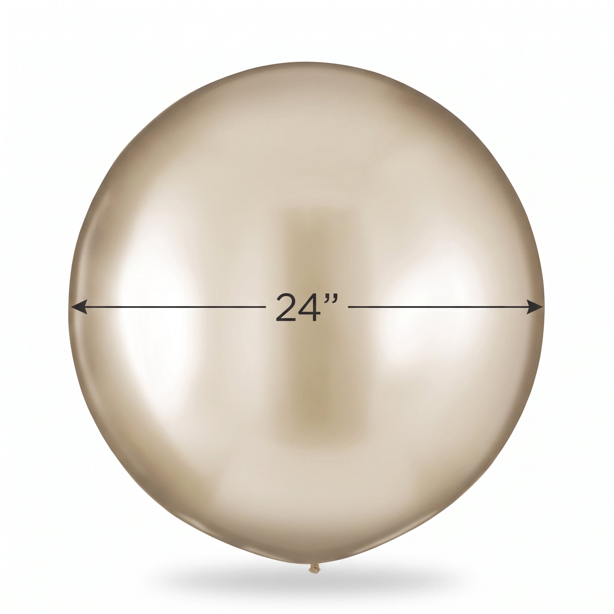 Luxurious Gold Metallic 24" Latex Balloons - 4 Pack