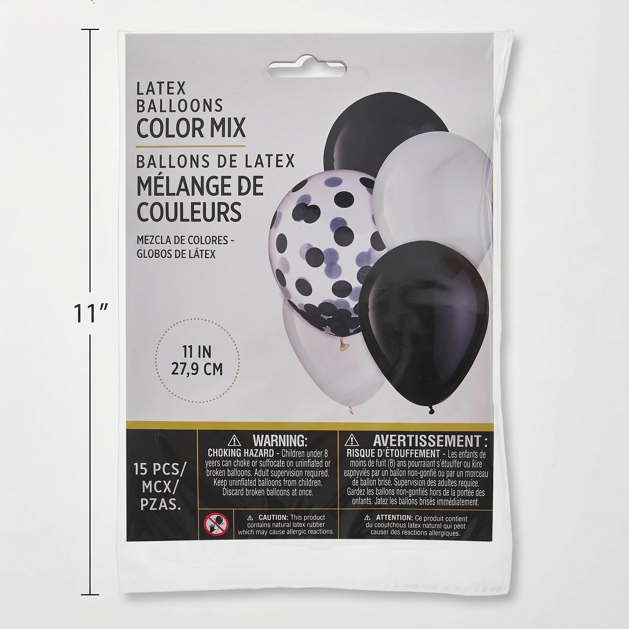 Celebrate in Style: 15-Pack White & Black Latex Balloons for Graduation