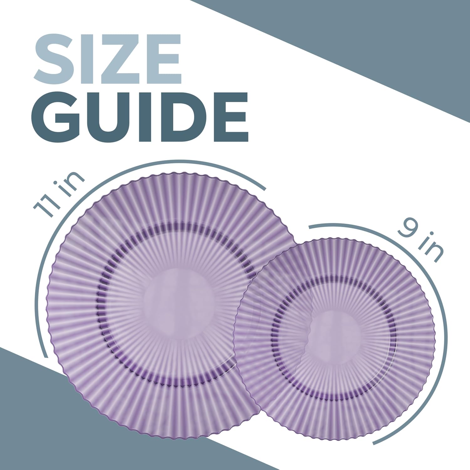 Gemstone Collection Amethyst 9 & 11 Inch Plates - 40 Ct. each