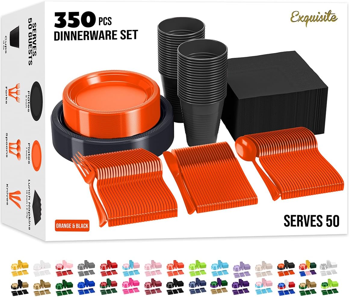 350 pcs Disposable Tableware Set Halloween