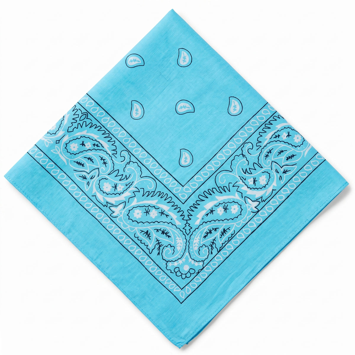 Turquoise Paisley Bandana - Versatile Costume Accessory