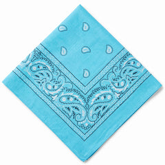Turquoise Paisley Bandana - Versatile Costume Accessory