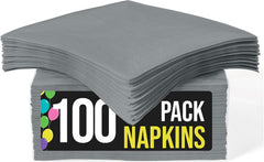 Silver Luncheon Napkins | 6.75 in. x 6.75 in. | 100 Count