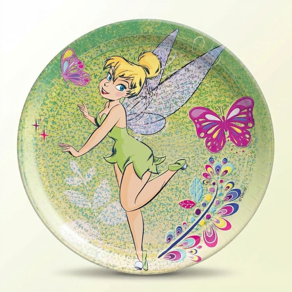 Disney Tinkerbell 7" Prismatic Plates