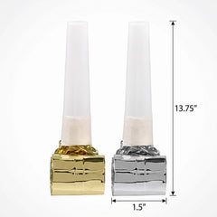 Metallic Gold and Silver Blowout Party Noisemakers, 8-Pack