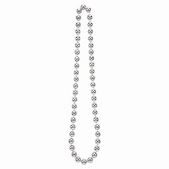 Silver Metallic Bead Necklace - 30 In.