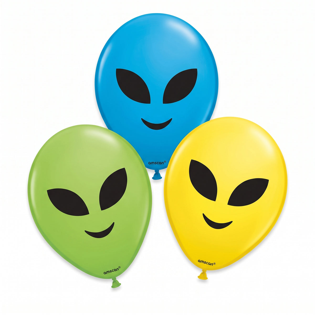 Blast Off Alien Latex Balloons - 12 Inch, 15 Pack