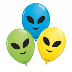 Blast Off Alien Latex Balloons - 12 Inch, 15 Pack